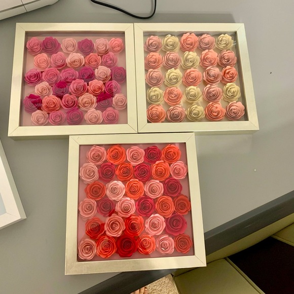 Custom Made Shadow Box Filled w/ Roses. - Picture 3 of 11